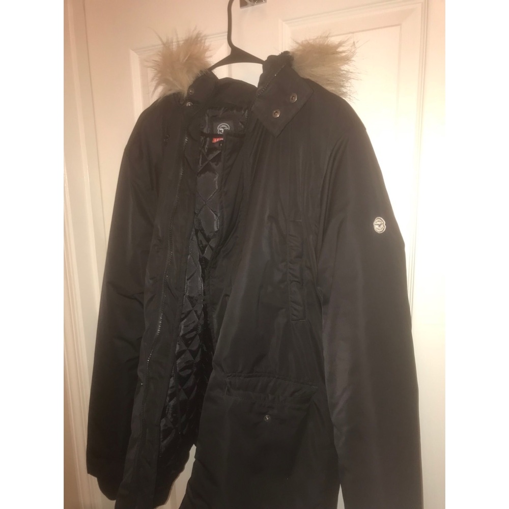 Men’s Black fur hood jacket